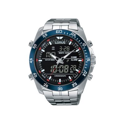 Gents duo display chronograph bracelet watch rw623ax9